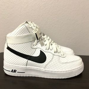 Nike AF1 High Top White Black Sneakers